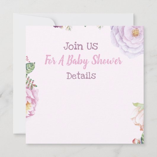 Einladung zur Kinderdusche von Unicorn (Rückseite)