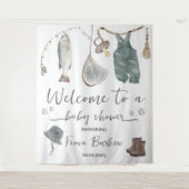 Einladung zur Kinderdusche Wandteppich (Vorderseite)