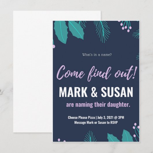 Einladung zur Kindernahrung (Vorne/Hinten)