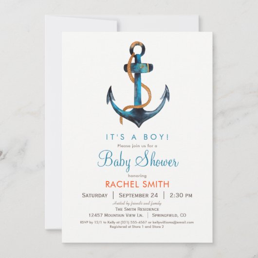 Einladung zur Kinderschuhdusche (Vorderseite)