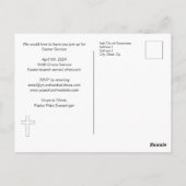 Einladung zur Kirchenfeier Postkarte (Rückseite)