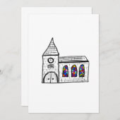 Einladung zur kirchlichen Hochzeit (Vorne/Hinten)