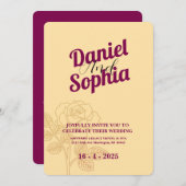 Einladung zur klassischen Hochzeit (Vorne/Hinten)