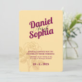 Einladung zur klassischen Hochzeit (Stehend Vorderseite)