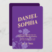 Einladung zur klassischen Hochzeit (Vorne/Hinten)