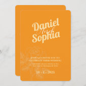 Einladung zur klassischen Hochzeit (Vorne/Hinten)