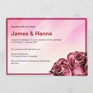 Einladung zur klassischen Hochzeit