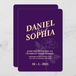 Einladung zur klassischen Hochzeit