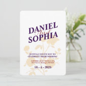 Einladung zur klassischen Hochzeit (Stehend Vorderseite)