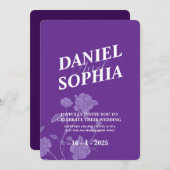 Einladung zur klassischen Hochzeit (Vorne/Hinten)