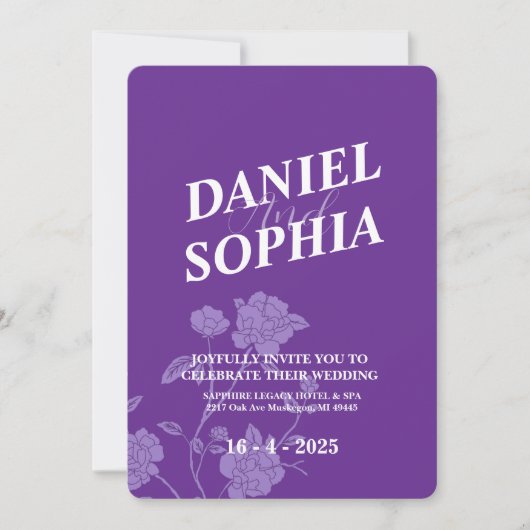 Einladung zur klassischen Hochzeit (Vorderseite)