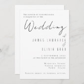 Einladung zur klassischen Hochzeit (Vorne/Hinten)