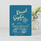 Einladung zur klassischen Hochzeit (Stehend Vorderseite)