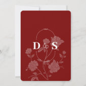 Einladung zur klassischen Hochzeit (Rückseite)