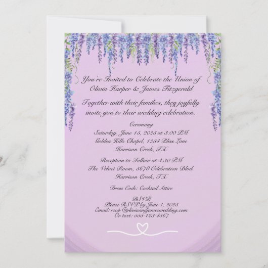 Einladung zur klassischen Hochzeit (Vorderseite)