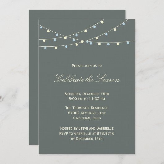 Einladung zur klassischen Lights-Feier (Vorne/Hinten)