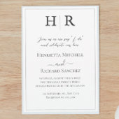 Einladung zur klassischen Monogram Black & White W