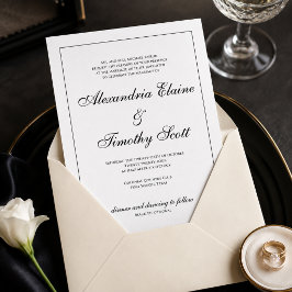 Einladung zur klassischen Schwarz-Weiß-Hochzeit
