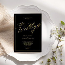 Einladung zur klassischen Schwarz-Weiß-Hochzeit