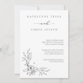 Einladung zur klassischen Schwarz-Weiß-Hochzeit (Vorderseite)