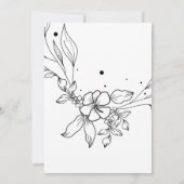 Einladung zur klassischen Schwarz-Weiß-Hochzeit (Rückseite)