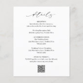 Einladung zur klassischen Schwarz-Weiß-Hochzeit (Rückseite)