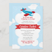 Einladung zur kleinen Aviator-Babydusche (Vorne/Hinten)