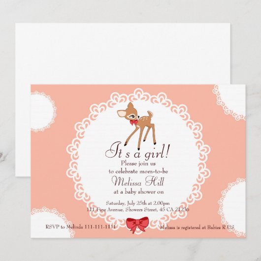 Einladung zur kleinen Hirschdusche (Vorne/Hinten)