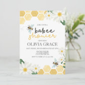 Einladung zur kleinen Honey Bee Baby Dusche Hummel (Stehend Vorderseite)