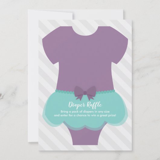 Einladung zur kleinen Lady Baby Dusche (Rückseite)