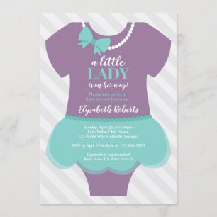 Einladung zur kleinen Lady Baby Dusche