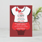 Einladung zur kleinen Lady Baby Dusche, Ladybug (Stehend Vorderseite)