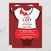 Einladung zur kleinen Lady Baby Dusche, Ladybug (Vorne/Hinten)