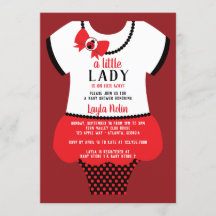 Einladung zur kleinen Lady Baby Dusche, Ladybug