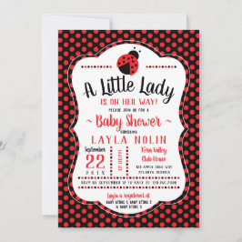 Einladung zur kleinen Lady Baby Dusche, Ladybug