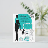 Einladung zur kleinen schwarzen Kleiderdusche (Stehend Vorderseite)