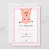Einladung zur kleinen Schweine Geburtstagspartei (Vorderseite)