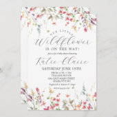 Einladung zur kleinen Wildblume-Babydusche, (Vorne/Hinten)