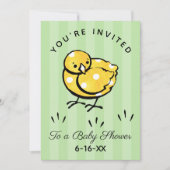 Einladung zur kleinen Yellow Chick Baby Dusche (Vorderseite)