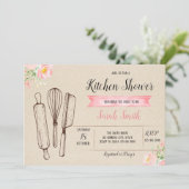 Einladung zur Kochnische Duschkarte (Stehend Vorderseite)