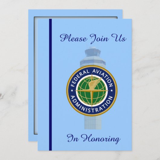 Einladung zur Kontrolle von Flugverkehrsdiensten (Vorne/Hinten)