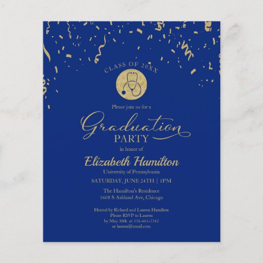 Einladung zur Krankenpflege Party der Schule (Vorderseite)