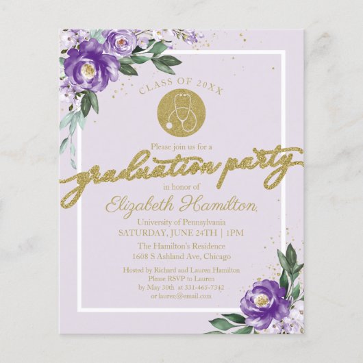 Einladung zur Krankenpflege Party der Schule (Vorderseite)