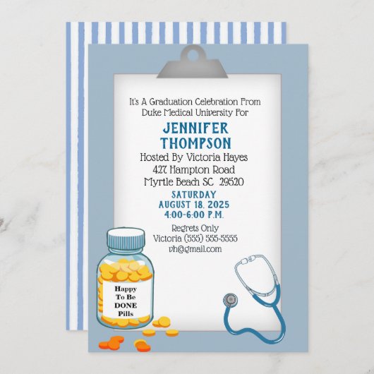 Einladung zur Krankenpflegepartei (Vorne/Hinten)