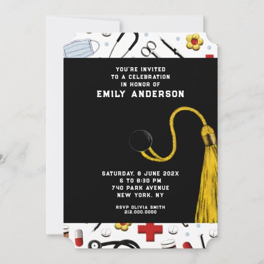 Einladung zur Krankenschwester Graduation (Vorderseite)