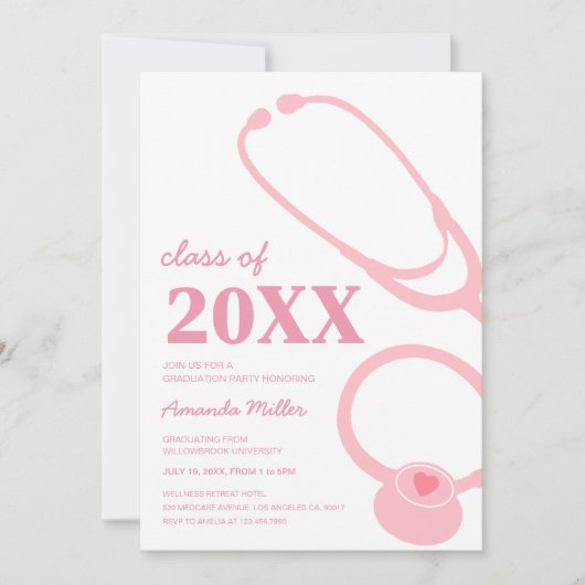 Einladung zur Krankenschwester Graduation (Vorderseite)