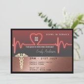 Einladung zur Krankenversicherung - Rose Gold Meta (Stehend Vorderseite)