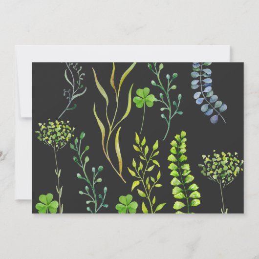 Einladung zur Kräutergartenruhe Wasserfarbe (Rückseite)