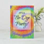 Einladung zur Krawatte-Dye-Themenparty (Stehend Vorderseite)