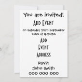 Einladung zur Krebsplanung für jeden Anlass (Rückseite)